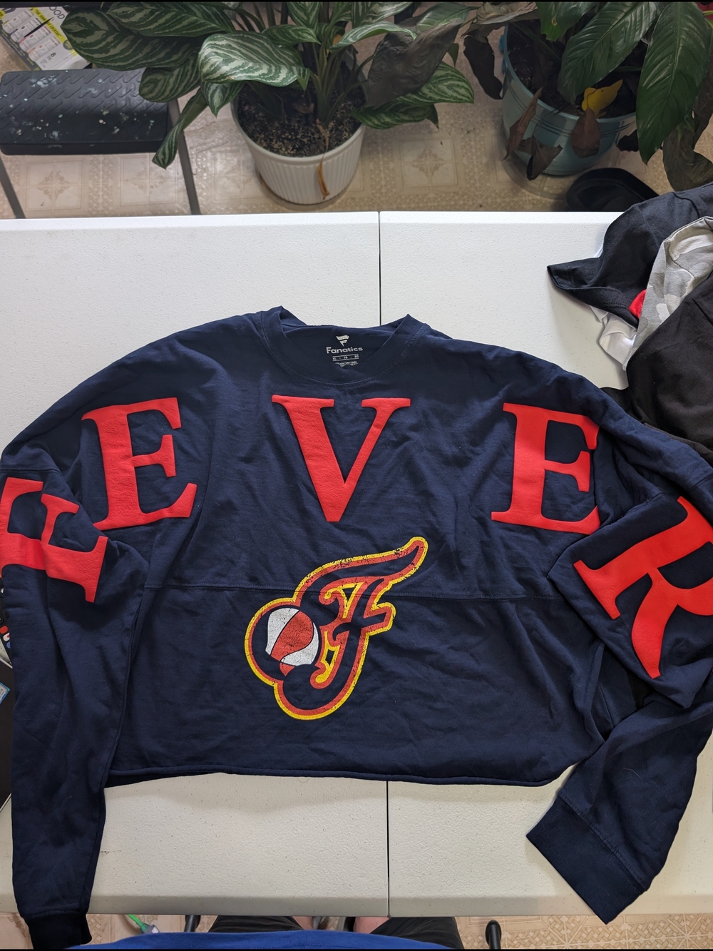 Indiana Fever Crop Top Long Sleeve T-shirt